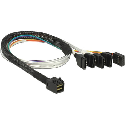 Delock Cable Mini SAS HD SFF-8643> 4 X SATA 7 PIN, 0.5M