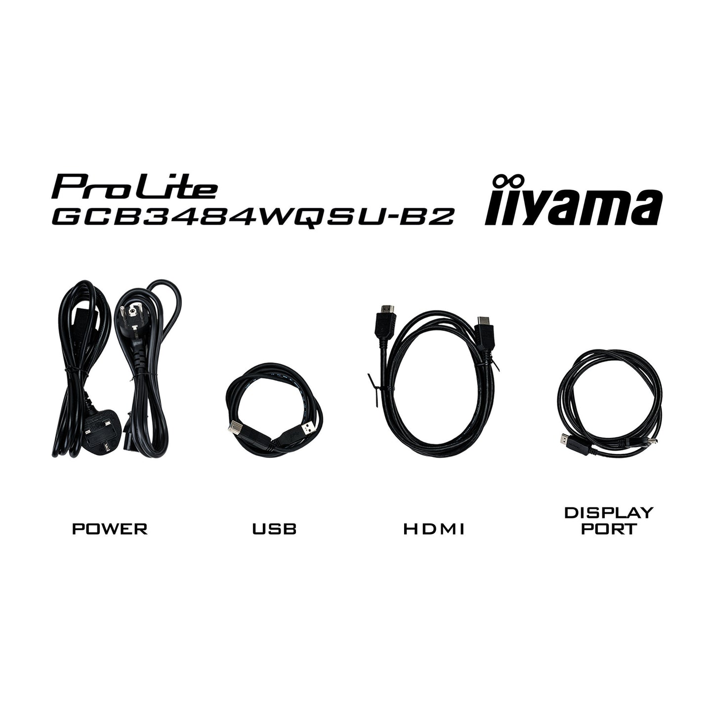 Monitor da gioco curvo ultrawide Iiyama G-Master Red Eagle GCB3484WQSU-B2 34 (nero, HDMI, DisplayPort, USB, audio, AMD Free-Sync, doppia modalità)