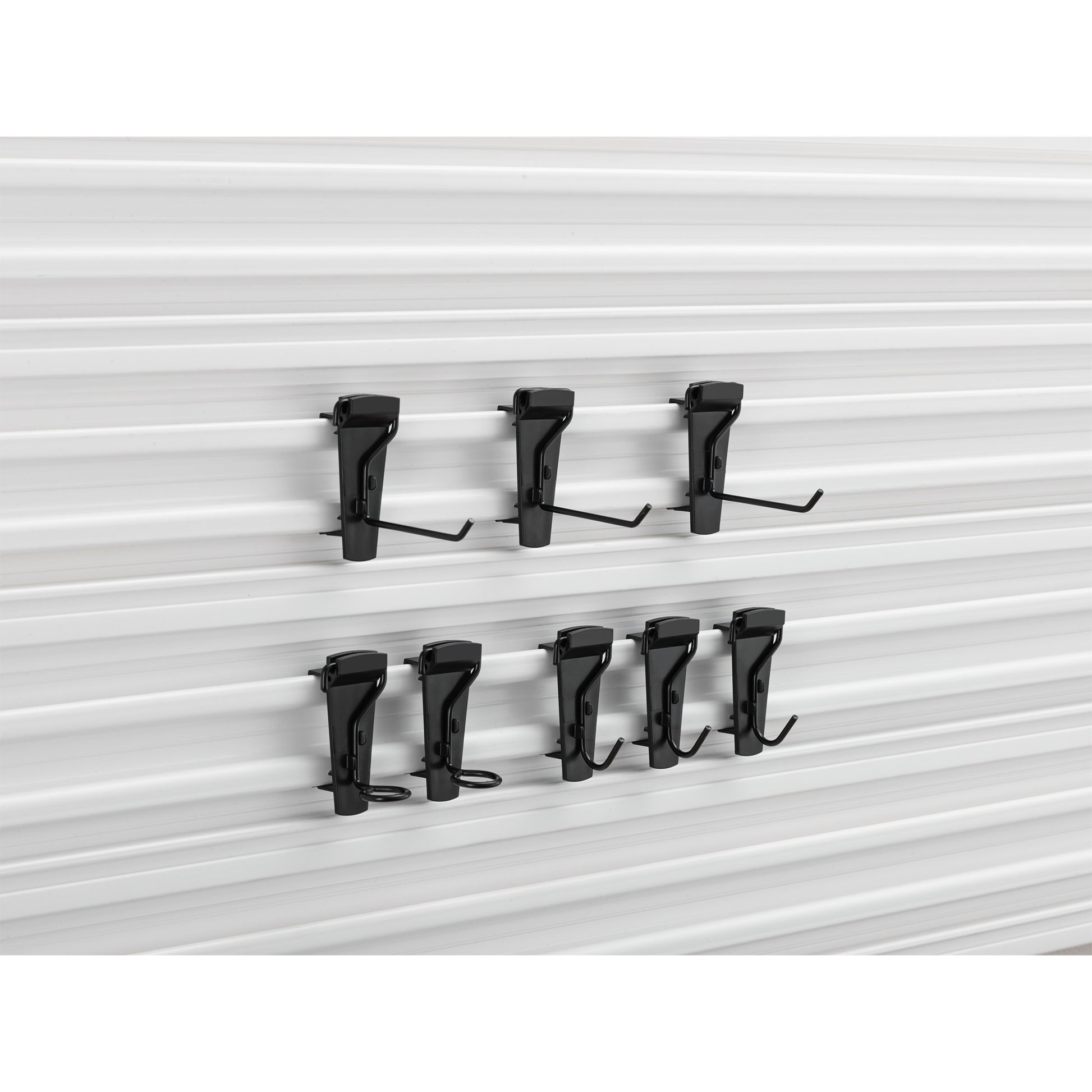 Stanley track wall - hakenassortiment small, 8 stuks houder (zwart)