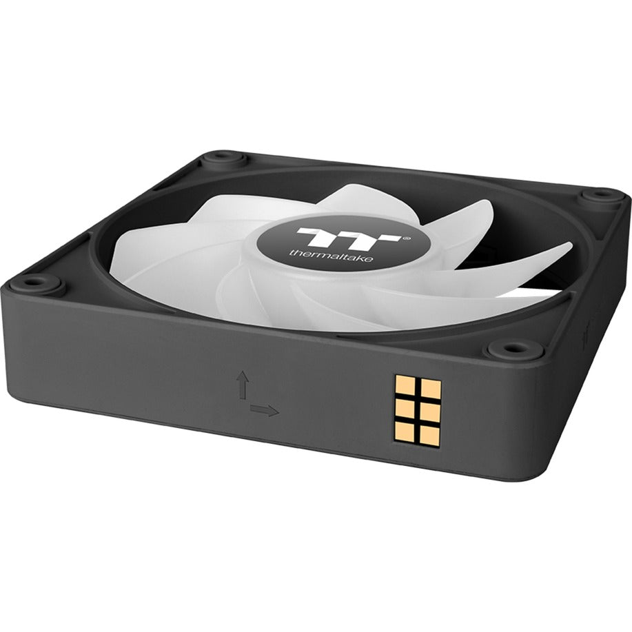 Thermaltake CT120 EX Ventola di raffreddamento per PC con sincronizzazione inversa Arbb (pacchetto da 3 ventole) Ventole per case (Nero, 3 pezzi, 120 x 120 x 25 mm, PWM)