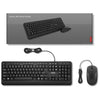Set desktop combinato cablato Lenovo 160 (nero, layout USA (QWERTY), 100%, USB-A, 1.600 dpi)