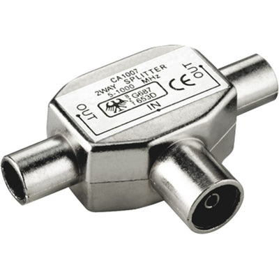 Goobay 2 x Macho coaxial para coaxiar adaptador femenino
