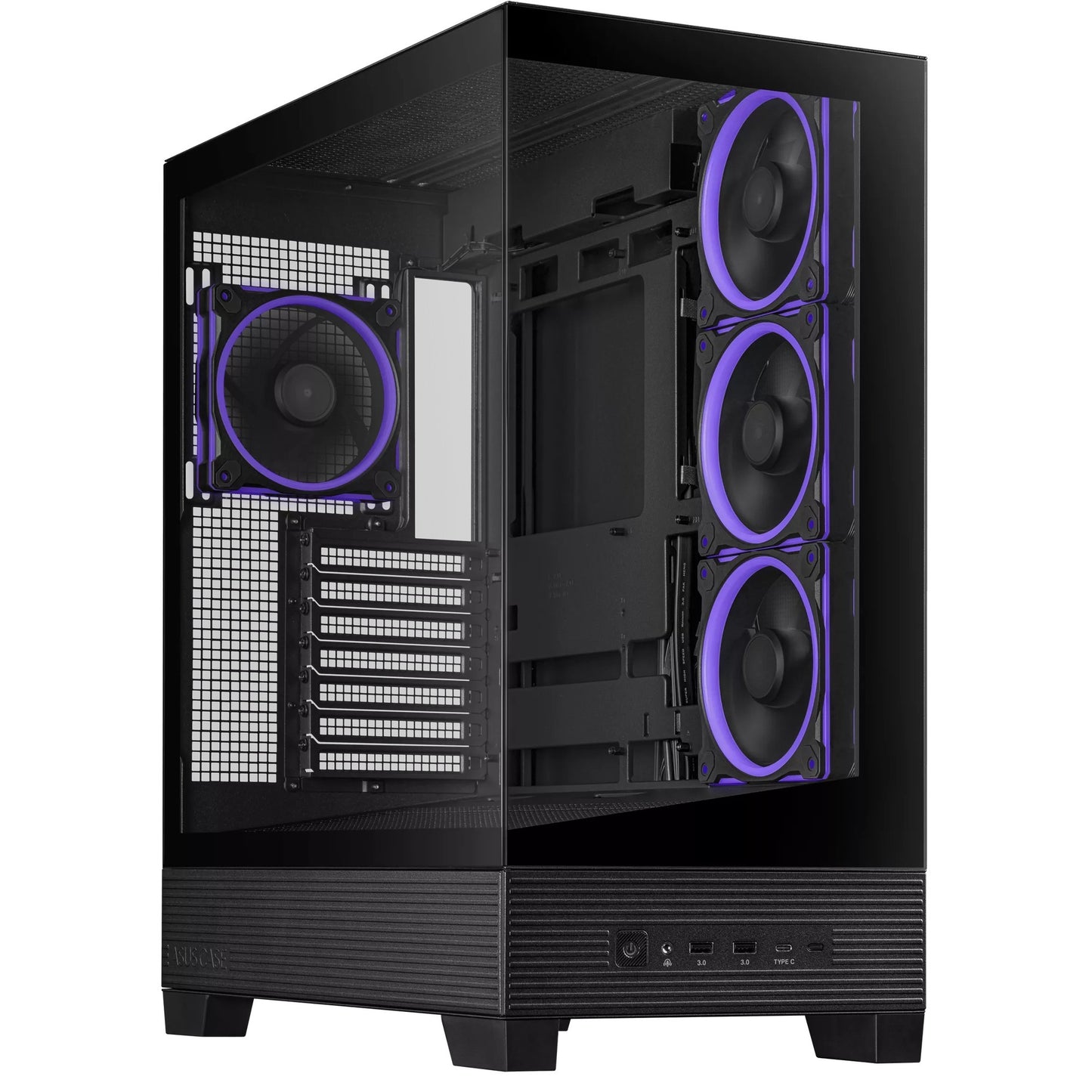 Carcasa de torre midi Asus a31 plus (negro | 2x USB-A | 2x USB-C | vidrio templado)