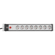 Brennenstuhl premium-line 19 contactdoosstrip voor schakelkasten 8-voudig zw lichtgr 3m h05vv-f 3g1,5 19 -format - afbeelding 2