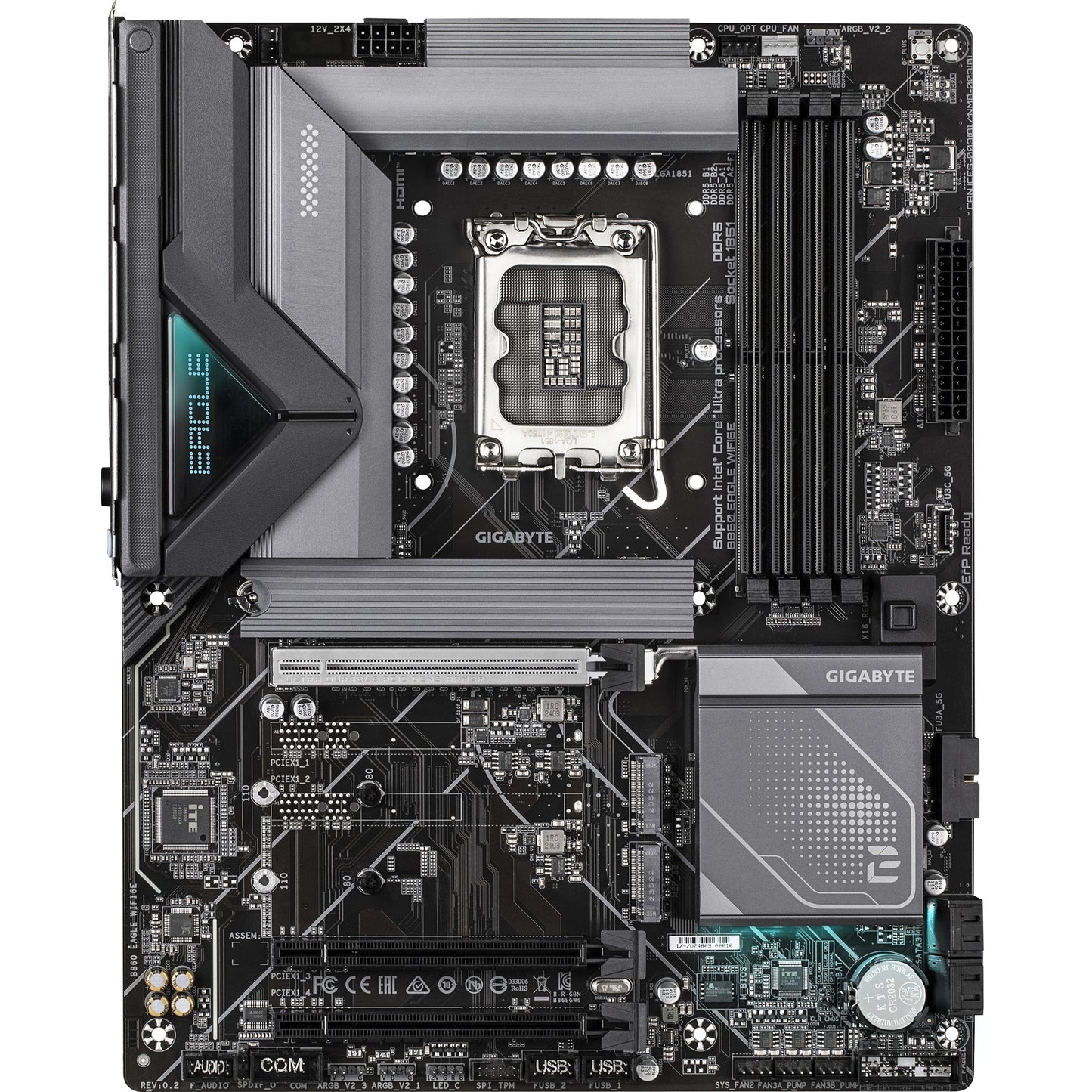 Gigabyte B860 Eagle Wifi6E, ATX, LGA1851, Intel B860, 4x DDR5, 2,5 GBE, Wi-Fi 6th, BT 5.3, USB Type-C