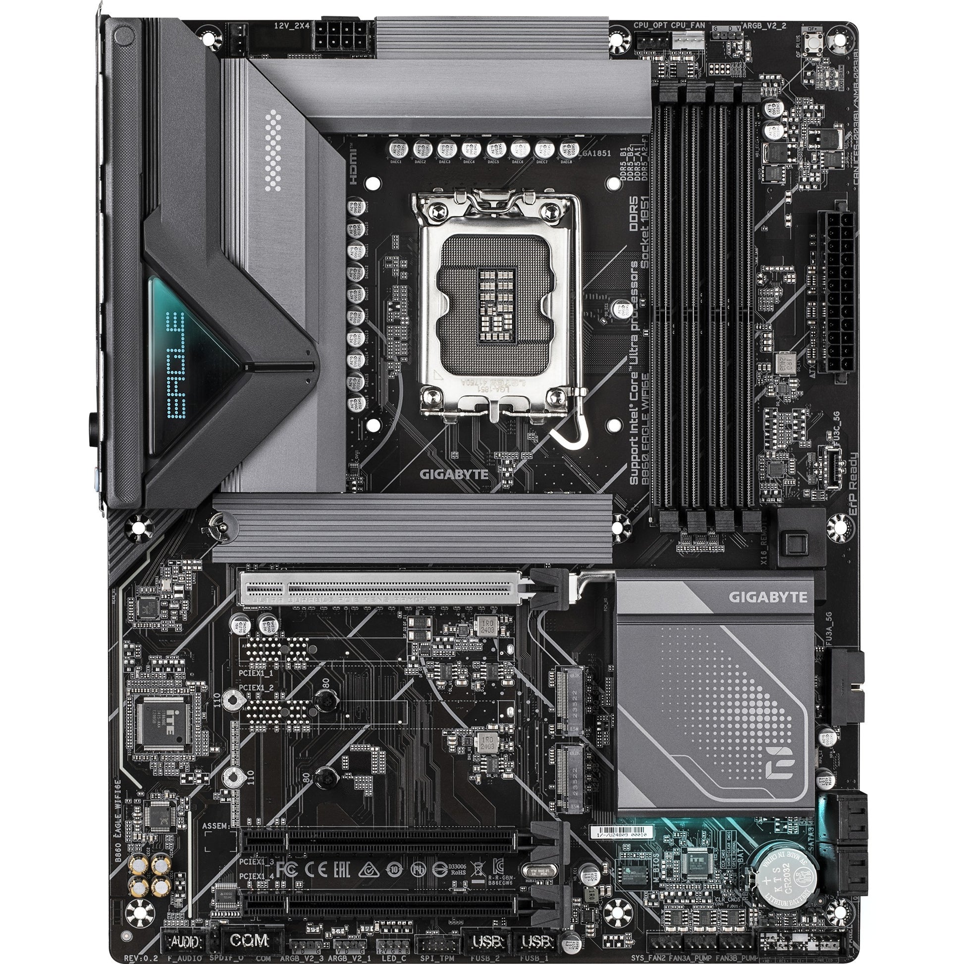 Gigabyte B860 Eagle Wifi6E, ATX, LGA1851, Intel B860, 4x DDR5, 2,5 GBE, Wi-Fi 6th, BT 5.3, USB Type-C