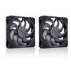 Noctua nf-a12x25 g2 pwm sx2-pp chromax.black case fans (zwart, 2 stuks, 120 x 120 x 25 mm)