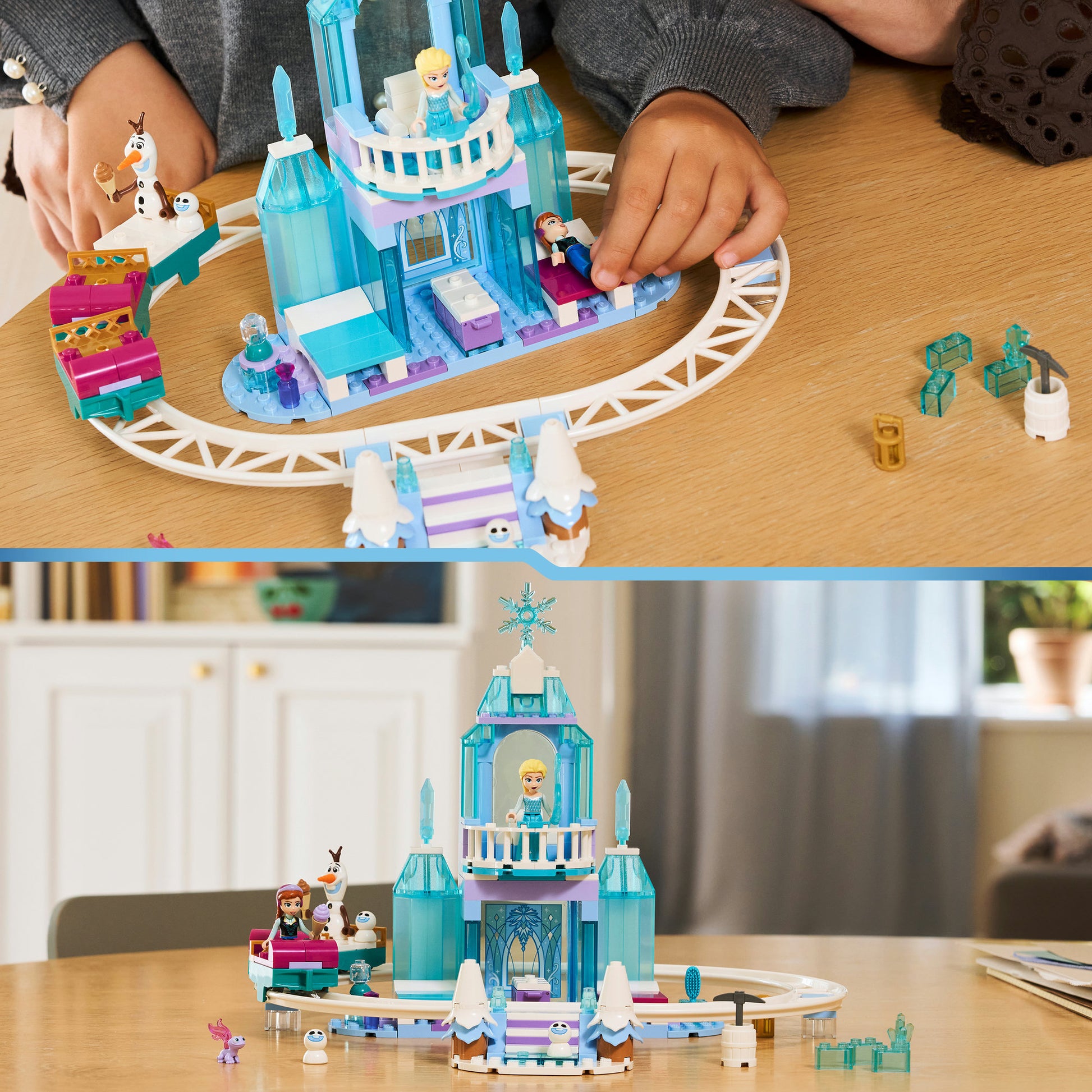 Lego Disney Princess 43281 Il castello di ghiaccio e la cavalcata sulla neve di Elsa
