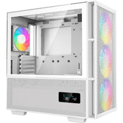 Deepcool ch560 digital midi tower behuizing (wit | 1x usb-a | 1x usb-c | rgb | tempered glass) - afbeelding 1