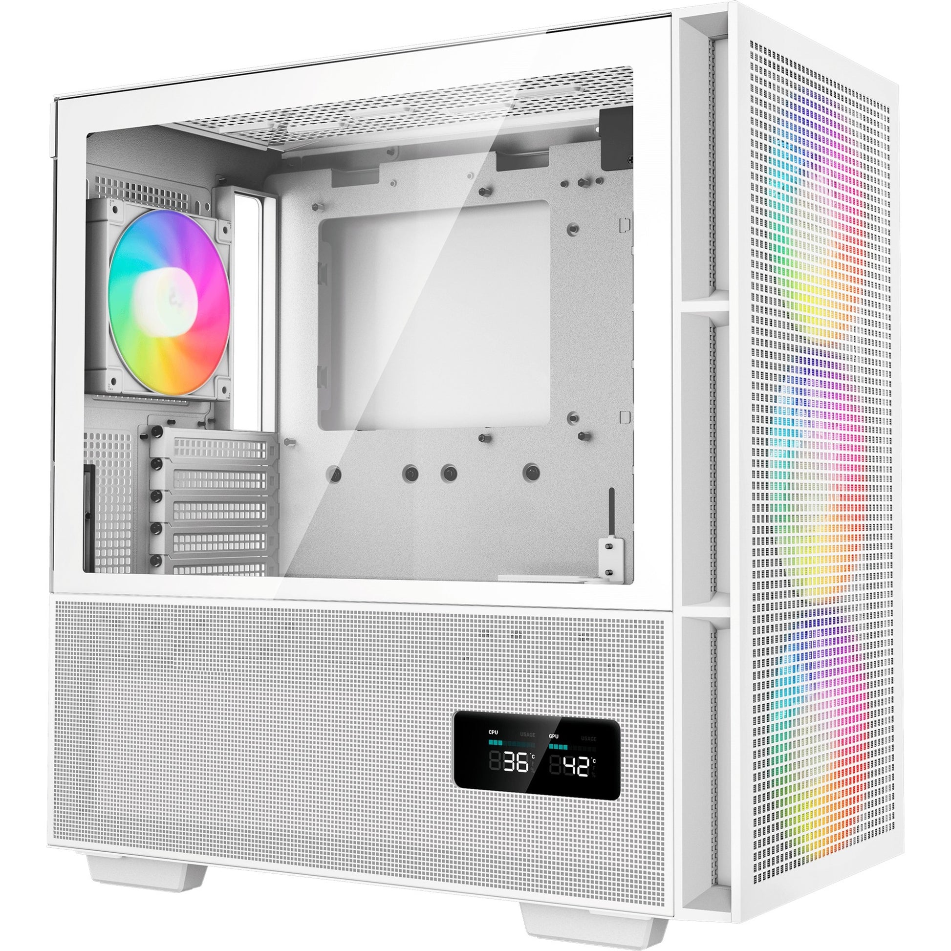 Deepcool ch560 digital midi tower behuizing (wit | 1x usb-a | 1x usb-c | rgb | tempered glass)