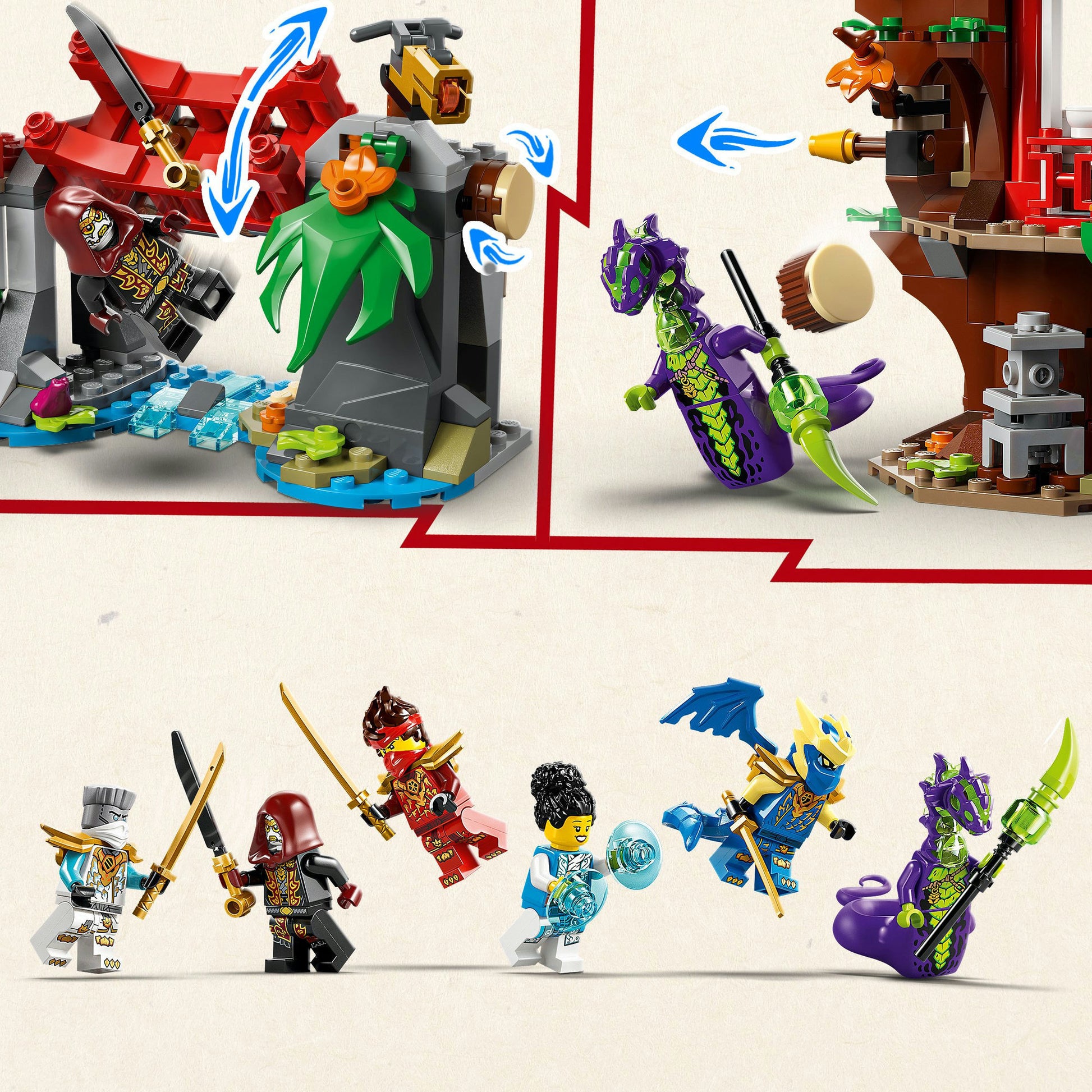 Veicoli ninja Lego Ninjago 71857 nella casa sull'albero