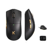Ratón inalámbrico para juegos Mchose K7 ultraligero (oro negro, RGB, USB 2,4 GHz, 42.000 ppp)