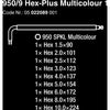 Wera 950 9 hex-plus multicolour 1 stiftsleutelset, metrisch, blacklaser (9-delig)