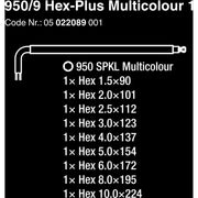 WAA 950 9 HEX-PLUS Multicolour 1 Stift keys set, Metr - afbeelding 5