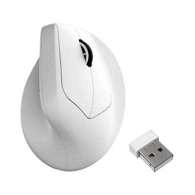 Keychron m5 wireless ergonomic mouse (white, 100 to 30,000 dpi, 8000hz, 2.4 ghz bluetooth USB)