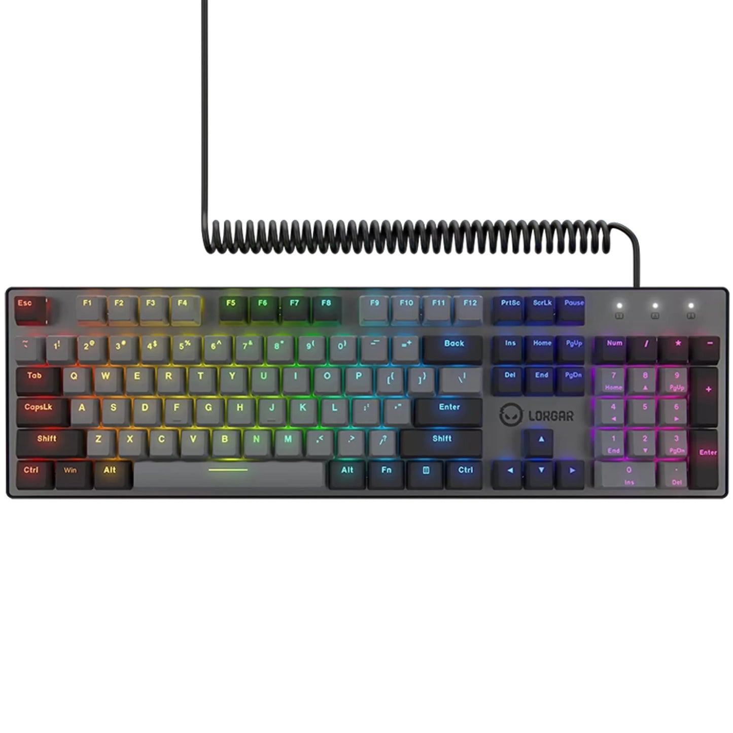Lorgar azar 514, teclado para juegos (negro, diseño estadounidense, logar dream, rgb)