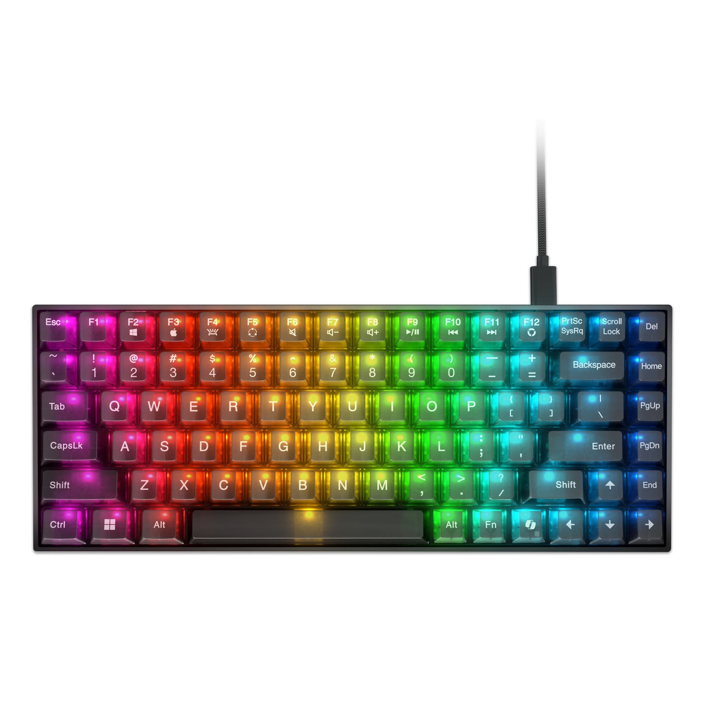 Tastiera da gioco meccanica Lenovo legion k510 mini pro rgb (nera, layout americano (qwerty), 75%, interruttore marrone, hot swap, USB)