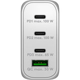 Goobay 100w gan usb-c pd multiport snellader (wit, 3x usb-c, 1x usb-a) - afbeelding 4