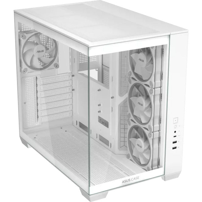 Custodia midi tower Asus a32 plus (bianco | 2x USB-A | 1x USB-C | RGB | vetro temperato)