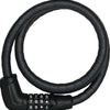 Abus microflex 6615C 120 15 bloqueo de cable negro