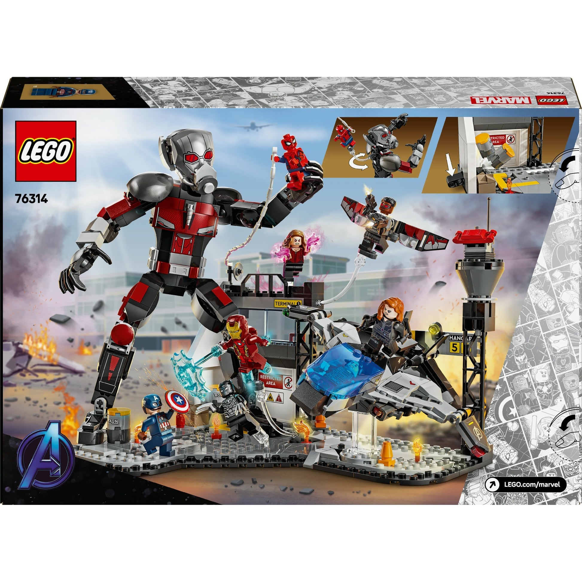 Lego LEGO Super Heroes 76314 Capitán América Escena de acción de la Guerra Civil