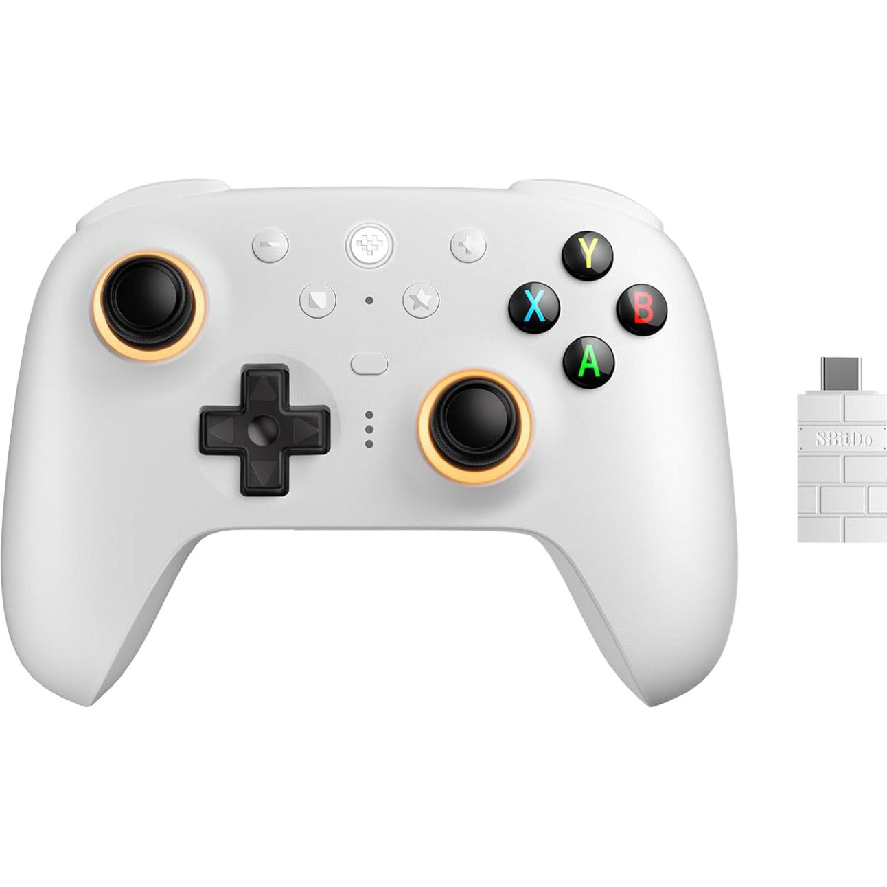 Mando inalámbrico 8bitdo ultimate 2 (blanco, bluetooth 2,4 ghz, usb, pc)