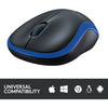 Mouse wireless Logitech m185 (blu, vendita al dettaglio)