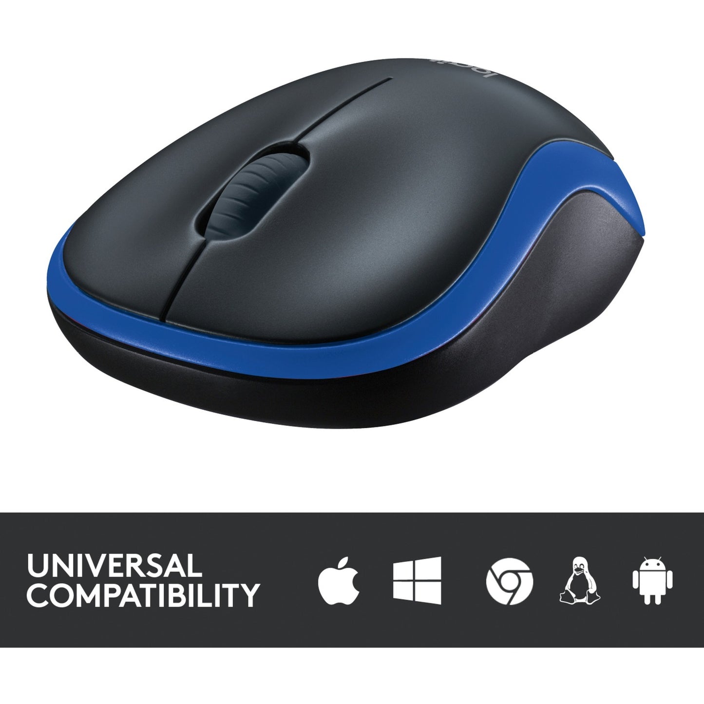 Mouse wireless Logitech m185 (blu, vendita al dettaglio)