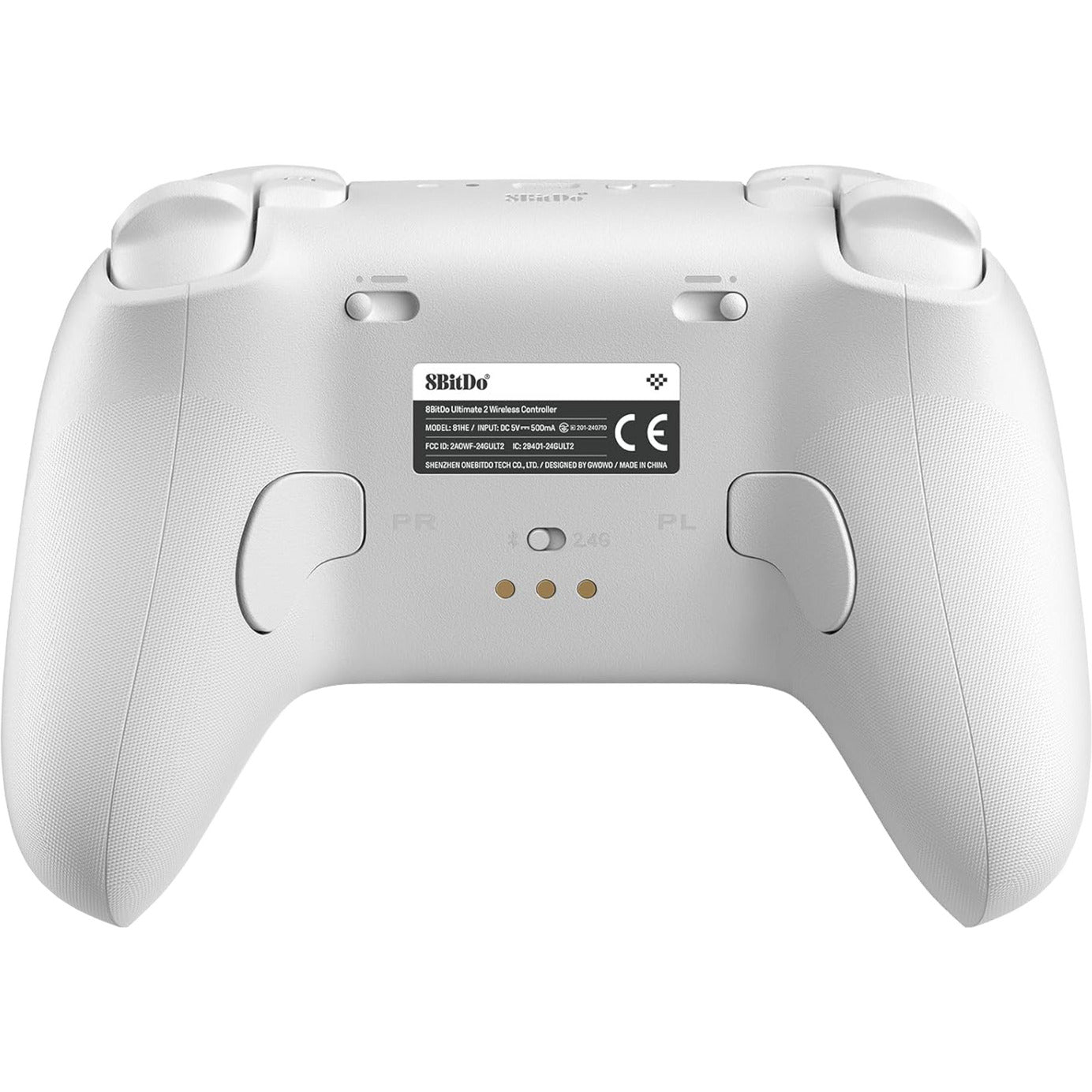 Mando inalámbrico 8bitdo ultimate 2 (blanco, bluetooth 2,4 ghz, usb, pc)