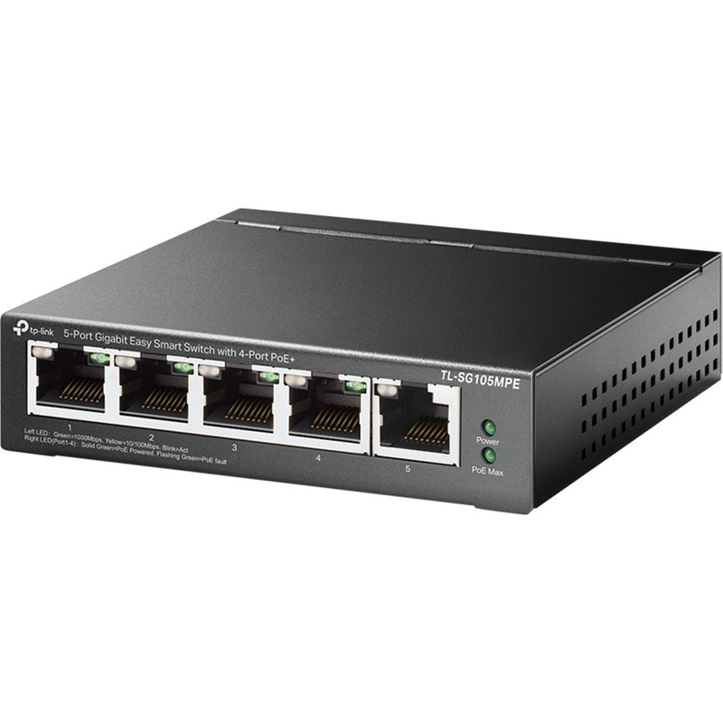 Tp-Link TL-SG105MPE Easy Smart Switch Gigabit a 5 porte con PoE+ a 4 porte (PoE da 120 W con 30 W per porta)