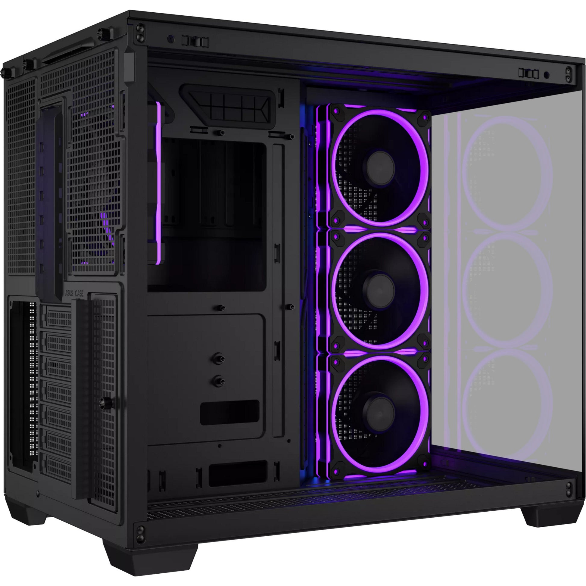 Custodia midi tower Asus a32 plus (nera | 2x USB-A | 1x USB-C | RGB | vetro temperato)