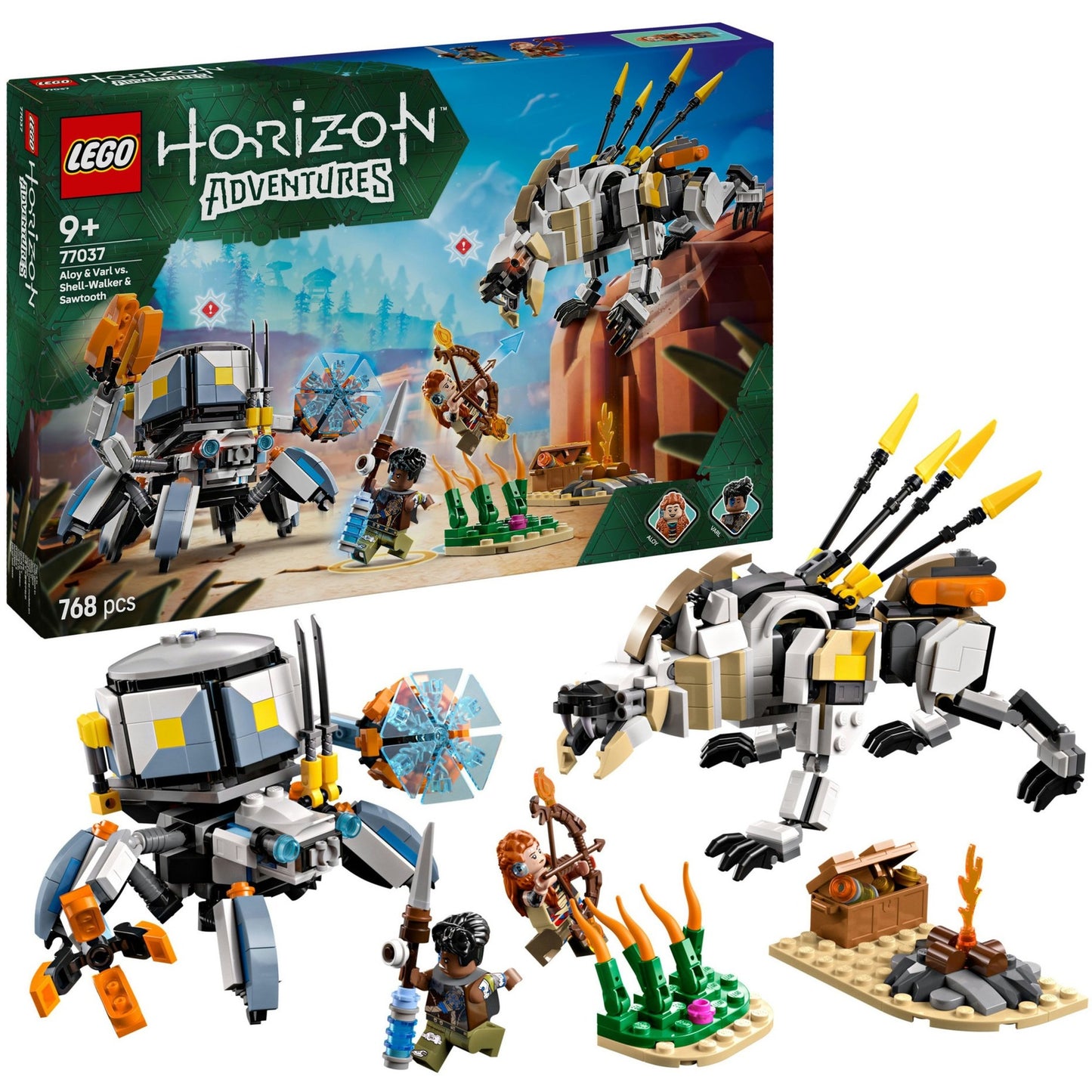 LEGO Horizon 77037 Aloy e Varl vs. Shell-Walker e Sawtooth