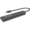 Icy box ib-ac6405-c usb-hub (antraciet, usb type-c hub)