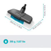 Gardena cleansystem steelborstel hard wasborstel (grijs turquoise, 18816-20, werkbreedte 27cm) - afbeelding 3