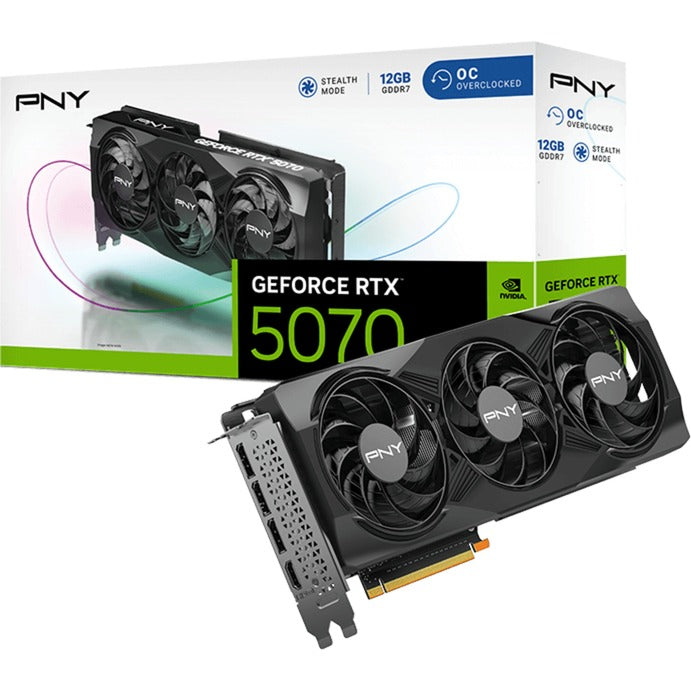 Scheda grafica Pny Geforce RTX 5070 OC (DLSS 4, 3x Display Port, 1x HDMI 2.1)