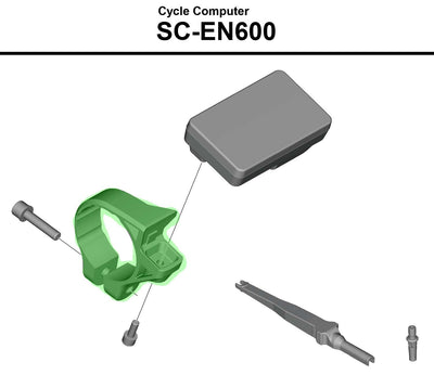 Abrazadera de manillar Shimano para escalones sc-en600 display