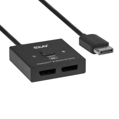 Club 3D DisplayPort 2 en 1 Conmutador bidireccional 8K Conmutador DisplayPort (negro)