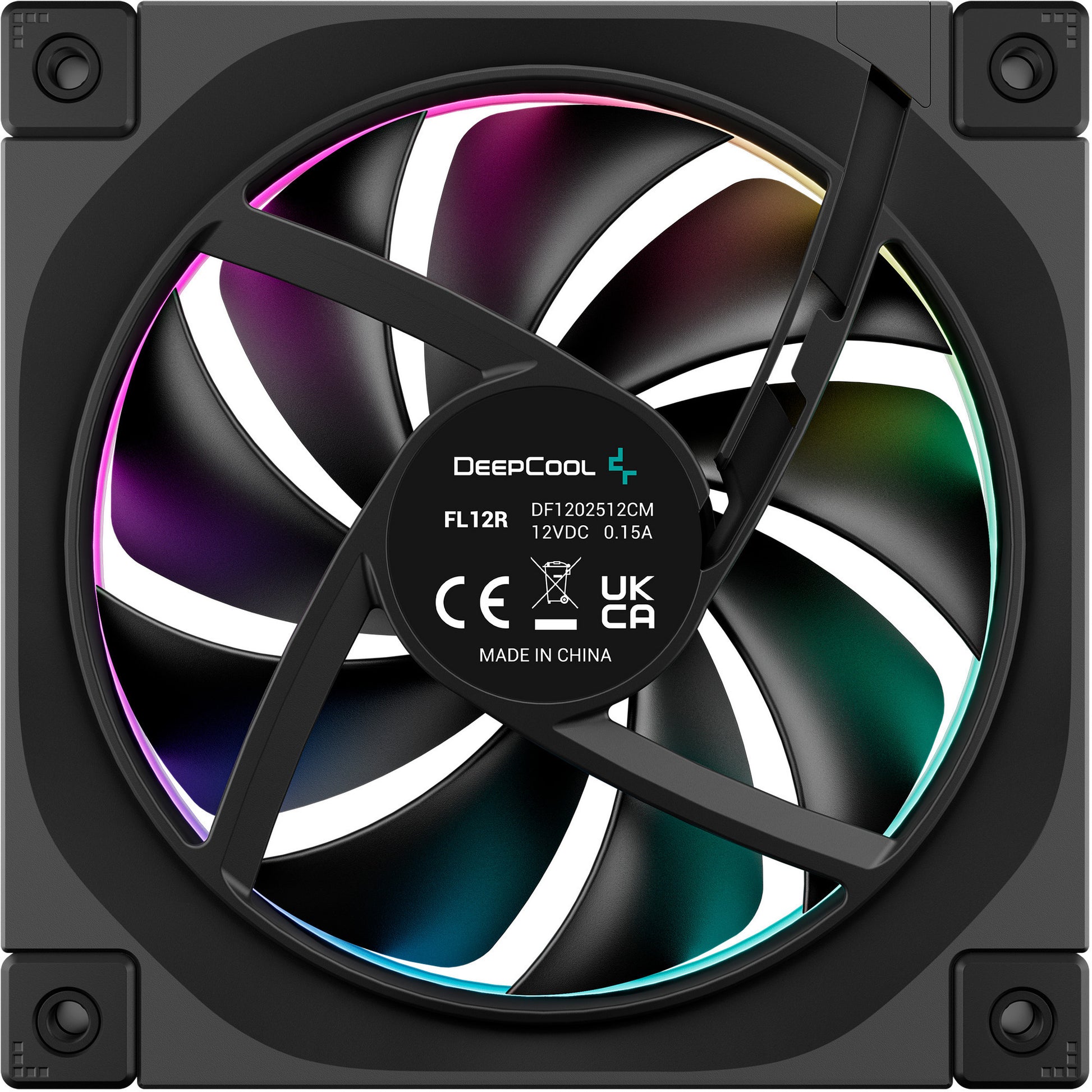 Ventole per case Deepcool FL12R RGB (nere, 3 pezzi, 120 x 120 x 25 mm, PWM)