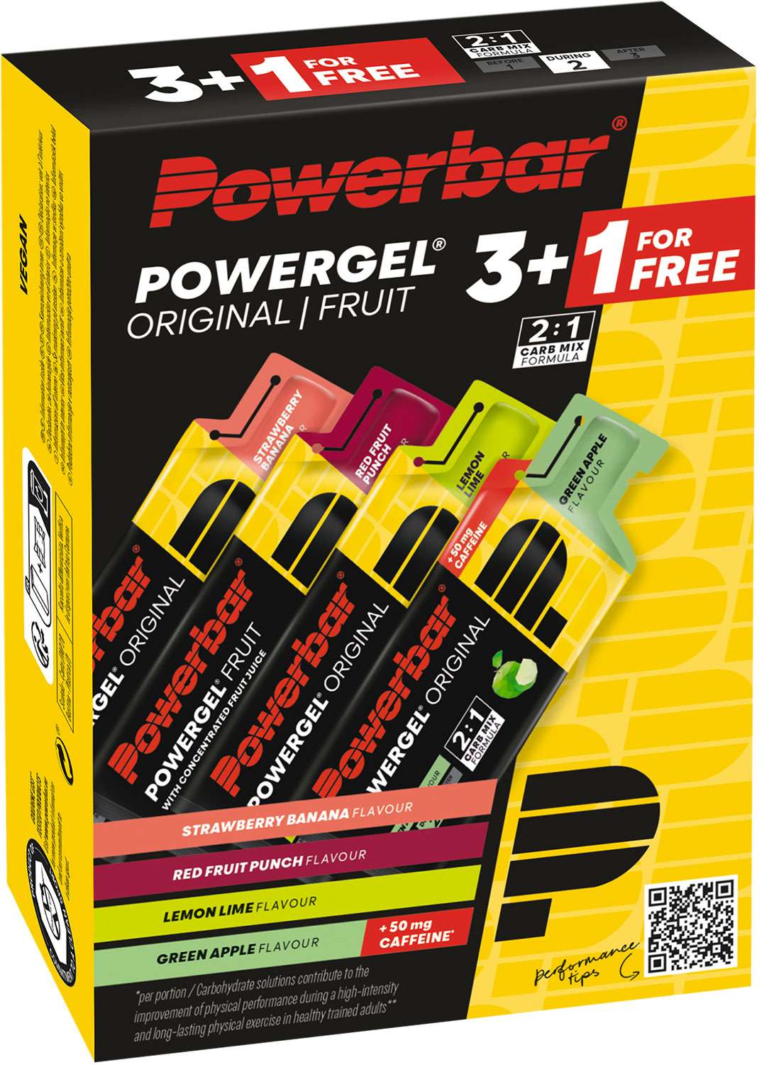 Powerbar powergel original multisabor 3+1