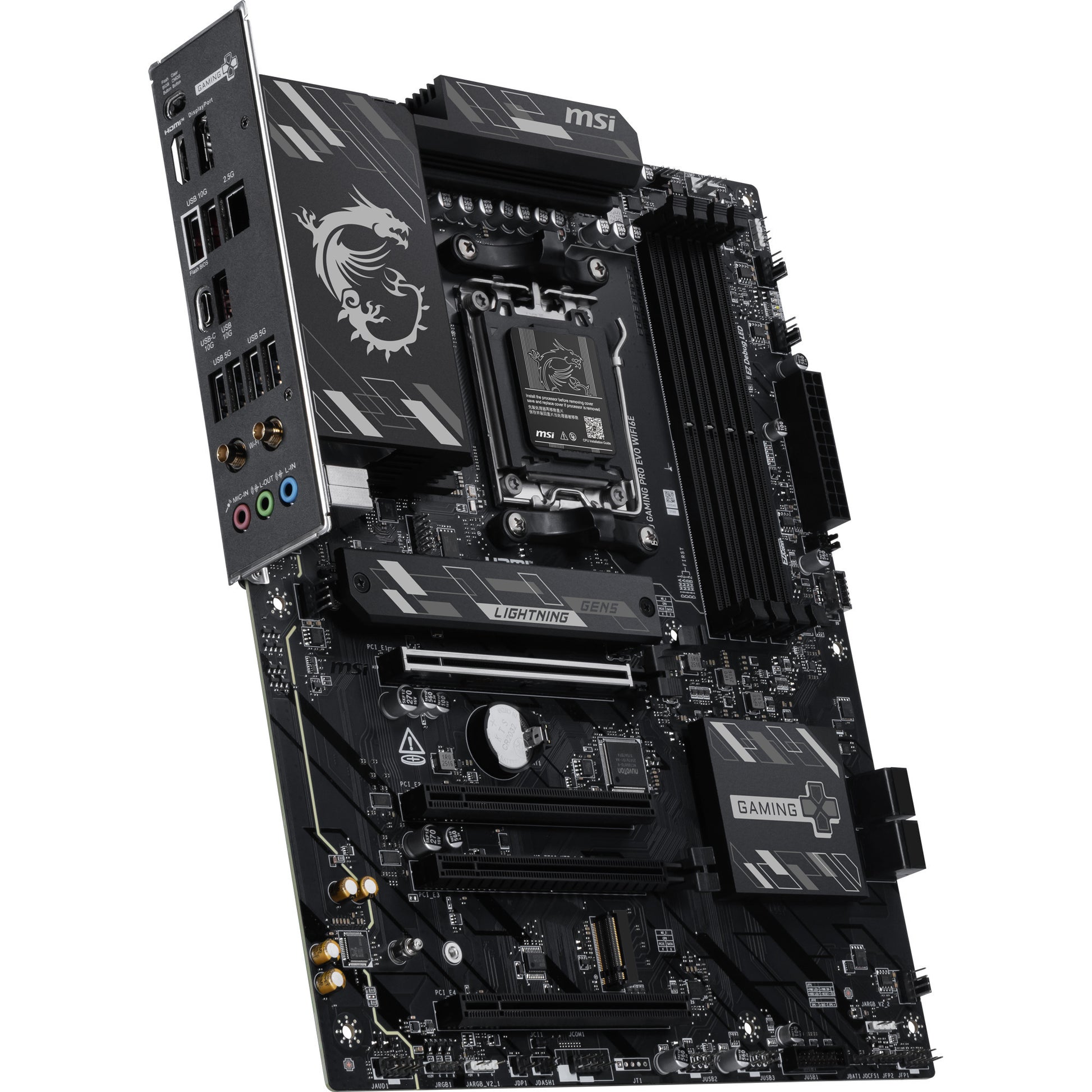 Placa base MSI B850 Gaming Pro WiFi 6E Socket AM5 (Negro, RAID, 2.5GB-LAN, WiFi 6E, BT, Sonido, ATX)
