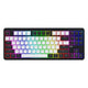 Hator Rockfall 3 TKL inalámbrico, teclado para juegos (negro, diseño de EE. UU., RGB, teclas PBT, intercambio en caliente, Bluetooth USB-C de 2,4 GHz)