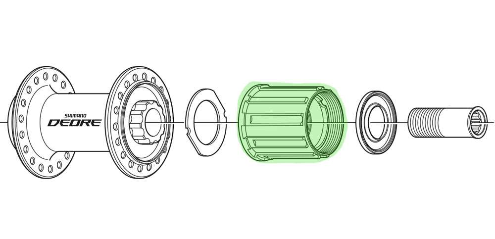 Corpo cassetta Shimano Deore FH-M590 8 9 velocità
