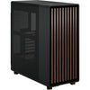 Fractal design north midi tower behuizing (zwart houtkleur | 2x usb-a | 1x usb-c)