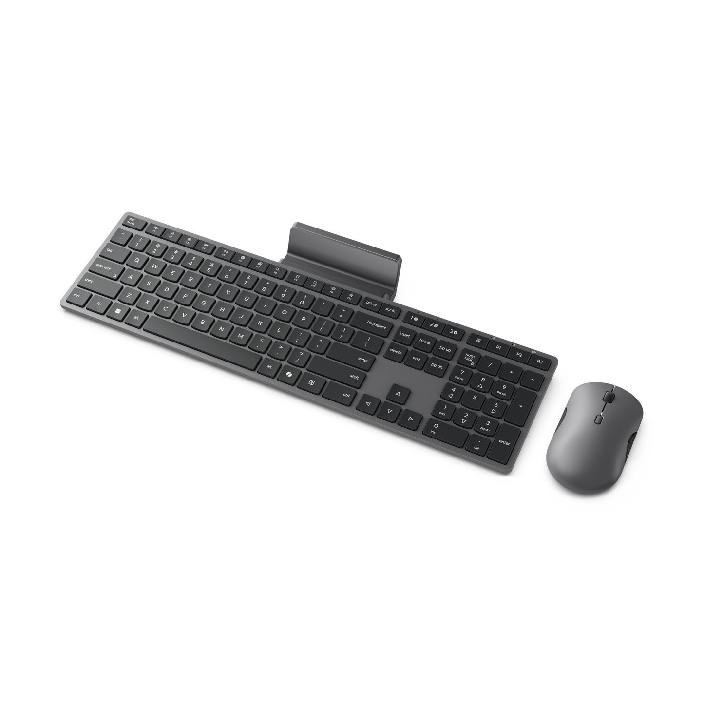 Conjunto de escritorio combinado inalámbrico multidispositivo moderno Lenovo 700 (gris, diseño estadounidense (Qwerty), 100%, 4000 ppp, 2,4 GHz, BT 5.3, USB-A)