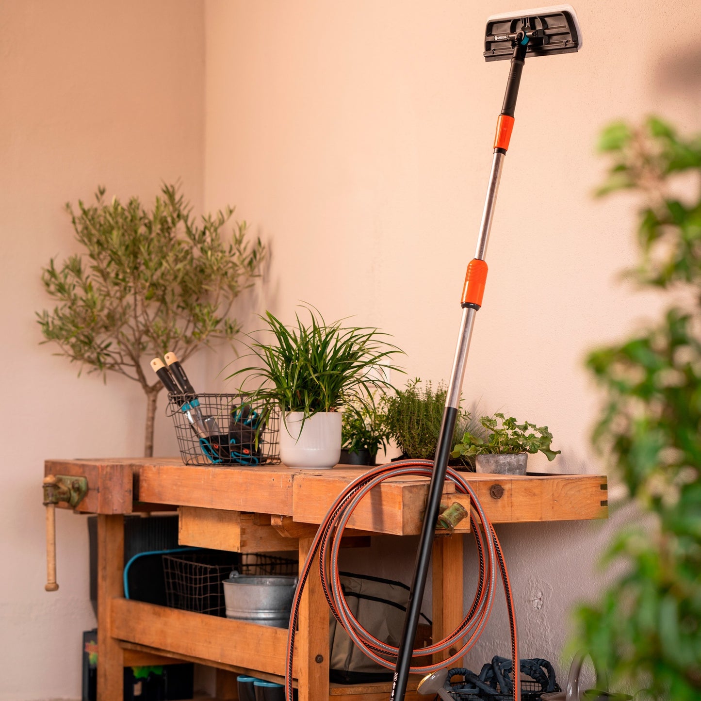 Gardena CleanSystem Telescopic acciaio M XL, per Verde