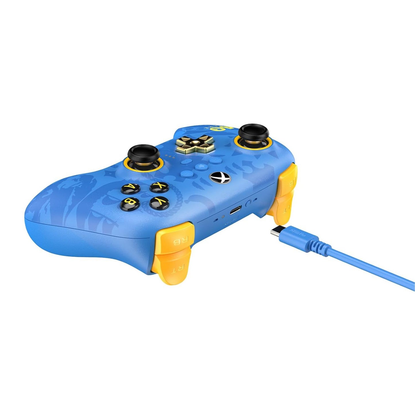 Controlador 8bitdo ultimate de 3 modos para xbox - rara edición del 40 aniversario (oro azul, xbox series x|s, xbox one, pc, bluetooth usb-c 2,4 ghz)