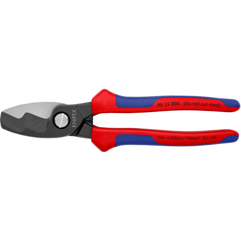 Tijeras de cable de knipex con bordes de corte doble 9512200