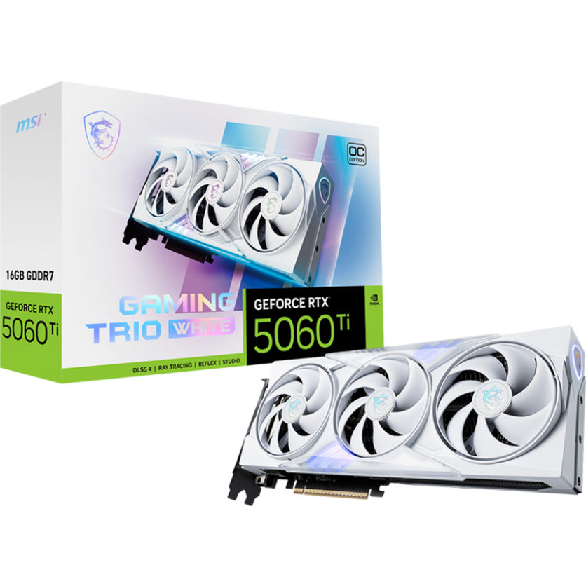 Scheda grafica MSI GeForce RTX 5060 Ti 16G Gaming Trio OC Bianca (3x Display Port, 1x HDMI)