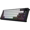 Hator skyfall pro wireless, tastiera da gioco (nera, layout americano, hator aurum vanilla silenzioso, 65%, rgb, double-shot pbt, hot-swap, bluetooth usb-c da 2,4 ghz)
