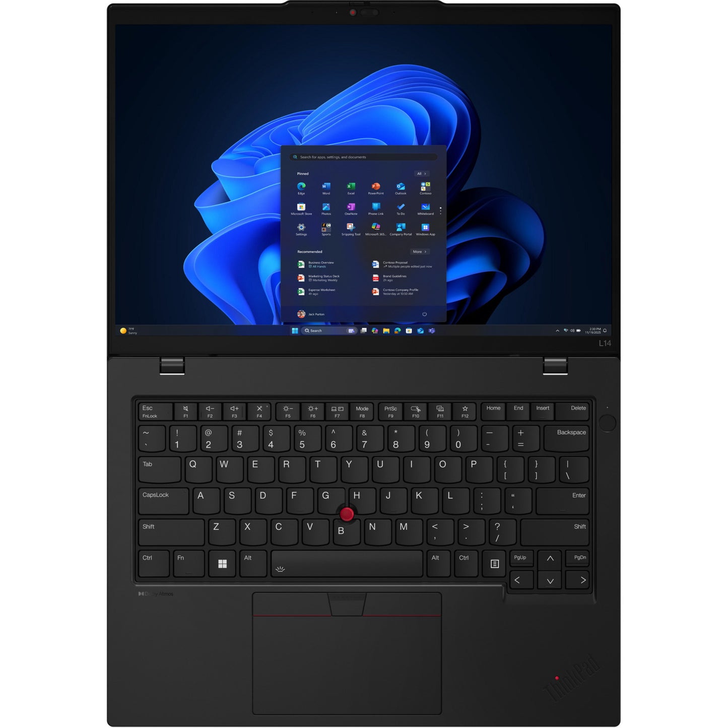 Lenovo thinkpad l14 gen 6 intel (21s6002dmh) 14 laptop (zwart | core ultra 7 255u | intel® graphics | 16 gb | 512 gb ssd)